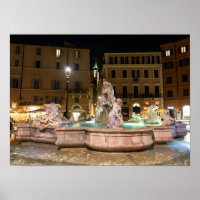 Fontaine de Neptune sur la Piazza Navona - Rome