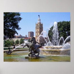 Poster Fontaine de plaza de Kansas City, Missouri