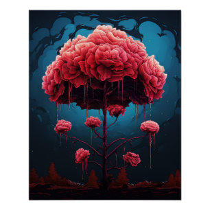 Poster Fontaine de roses d'amour