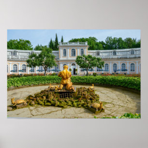Poster Fontaine de Triton, jardin d'Orangerie, Peterhof,