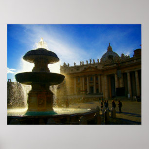 Poster fontaine du Vatican