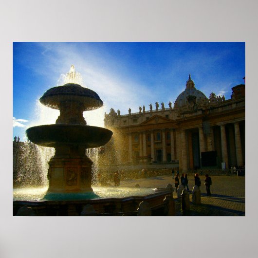 Poster fontaine du vatican (Devant)