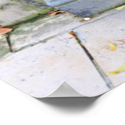 Poster Fontaine en automne, Hongrie (Coin)