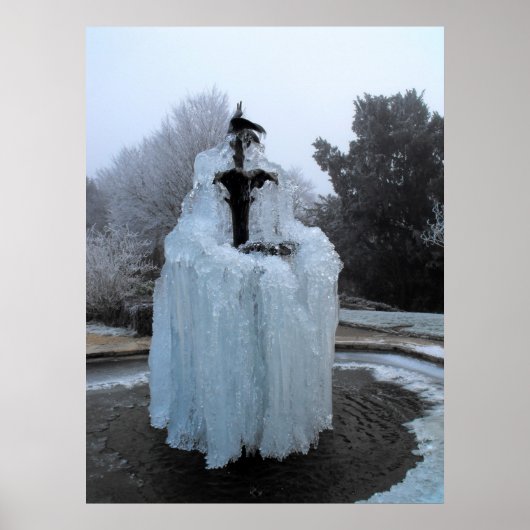 Poster Fontaine gelée (Devant)