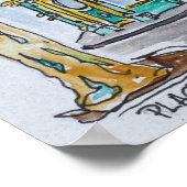 Poster Fontaine Place de L'Hôtel de Ville (Coin)