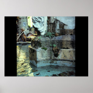 Poster Fontaine romaine, Aix-en-Provence, France