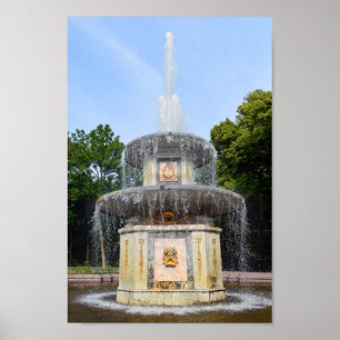 Poster Fontaine romaine, Peterhof, Russie