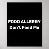 Poster Food Allergy Dont Feed Me Text Template  (Devant)