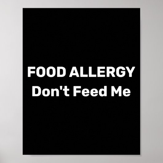 Poster Food Allergy Dont Feed Me Text Template  (Devant)