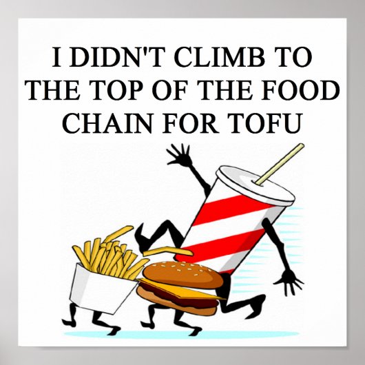 Poster food police amti vegan joke (Devant)