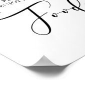 Poster Food Table Sign Olive Leaf Greenery Wedding (Coin)