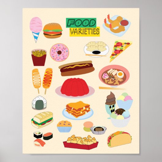Poster Food Varieties (Devant)