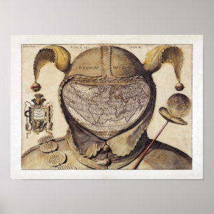 Poster Fool's Cap World Map