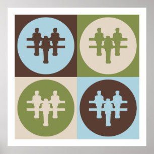 Poster Foosball Pop Art