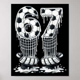 Poster Football 67 Six Seven Drôle 6 7 Mème Garçons Enfan