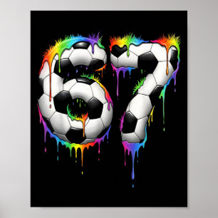 Poster Football 67 Six Seven Drôle Gen Alpha Meme Arc-en-