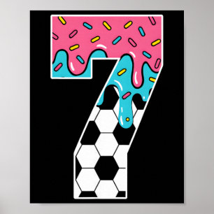 Poster Football 7 ans glace goutte jeunesse 7e anniversai