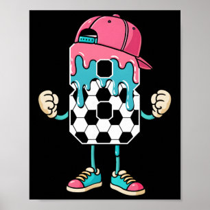 Poster Football 8 Ans Crème Glacée Goutte Jeunesse 8ème A