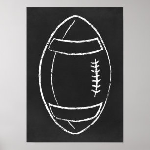 Poster football à craie
