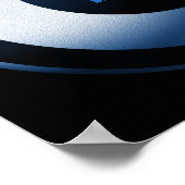 Poster Football A Jeu de 2 moitiés bleu (Coin)