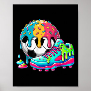 Poster Football à la glace pour garçons filles enfants Fo