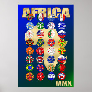 Poster Football Afrique du monde Football Football Sports
