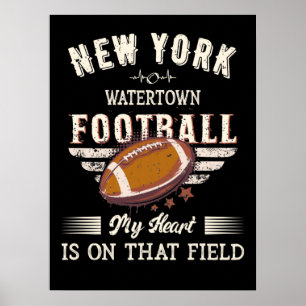 Poster Football américain de New York Watertown