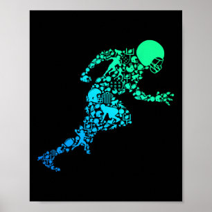 Poster Football Américain Football Enfants Garçons Hommes