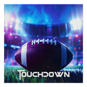 POSTER FOOTBALL AMÉRICAIN - FOOTBALL - TOUCHÉE