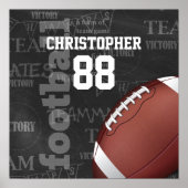 Poster Football américain Personalized Chalkboard (Devant)