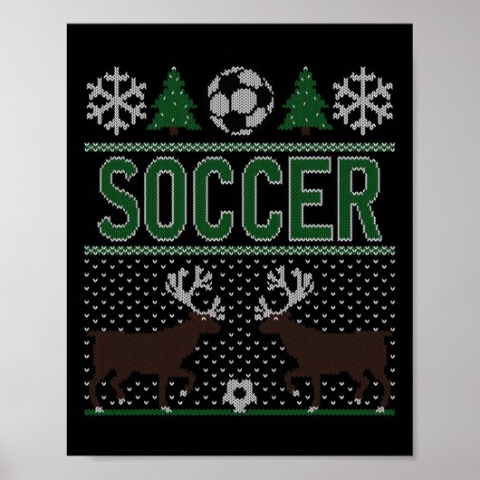 Poster Football au pull de Noël laid (Devant)