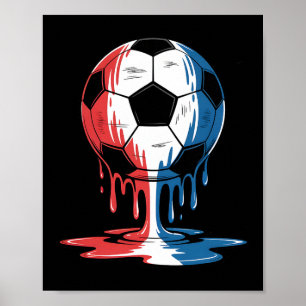 Poster Football avec goutte de glace 4 juillet garçons en