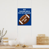 Poster Football avec votre TEXTE et COULEURS d'équ (Cuisine)