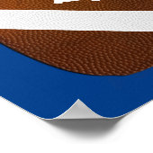 Poster Football avec votre TEXTE et COULEURS d'équ (Coin)