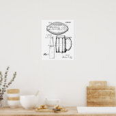 Poster Football & Beer Mug, Bouteille, Plan directeur des (Cuisine)