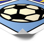 Poster Football bleu (Coin)