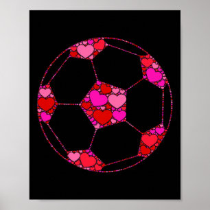 Poster Football Byll Rose Rouge Coeur Pour Femmes Hommes