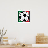 Poster football. carré italien. (Cuisine)