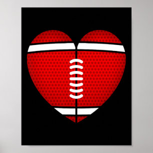 Poster Football Coeur Saint-Valentin pour les garçons fil