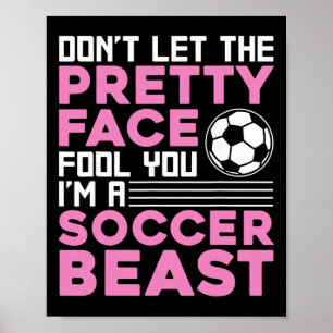 Poster Football Cool Pour Femmes Adolescentes Filles Amou