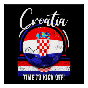 Poster Football Croatie Drapeau, Équipe nationale croate