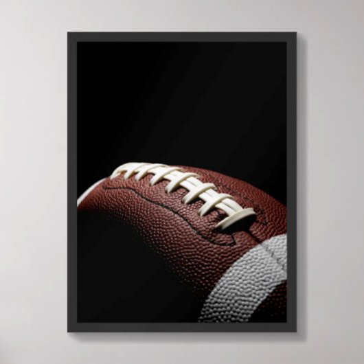 Poster Football Dark Dramatic Laces Close Up