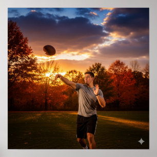 Poster Football d'automne