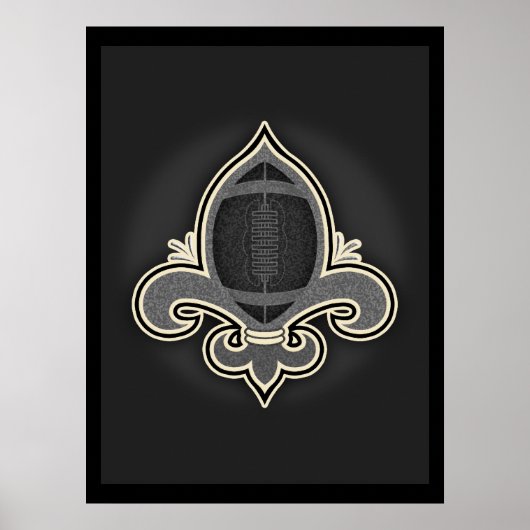 Poster Football de Lis -bw (Devant)