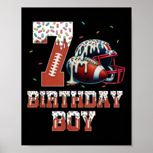 Poster Football Dried 7e anniversaire fête garçon Sport f