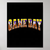 Poster Football Drip Game Day Football Mom Go Cheer Purpl (Devant)