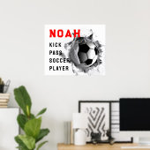 Poster Football drôle (Bureau à domicile)