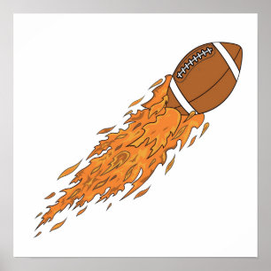 Poster Football en feu