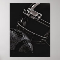 Football et Casque Sombre Dramatique
