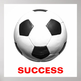 Poster Football européen : succès motivationnel